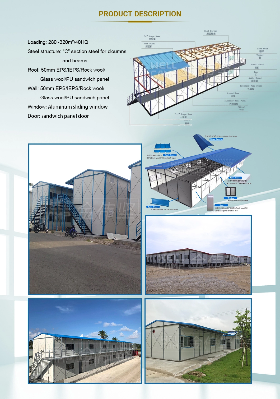 Anti Earthquake Steel Structure Prefabricated Building K House Price for Sale