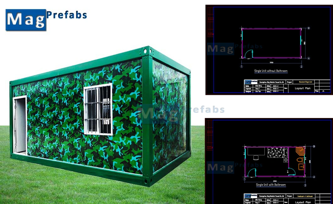 Customized Mobile Prefabricated Container Van Home Portable Prefab House Container House