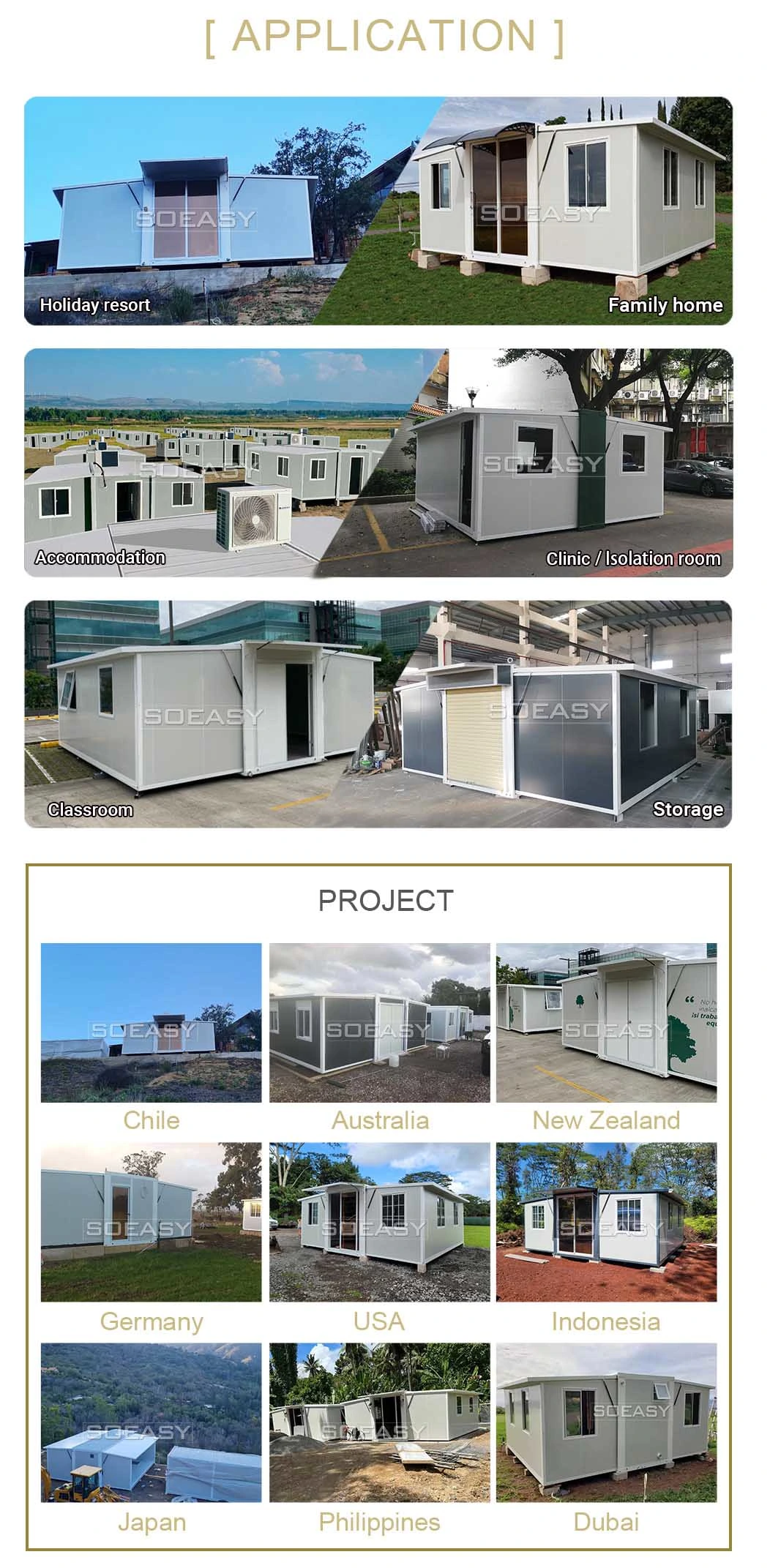 Customizable ISO Approved Chinese Prefab Luxury Expandable USA Shipping Container Homes House Manufacture