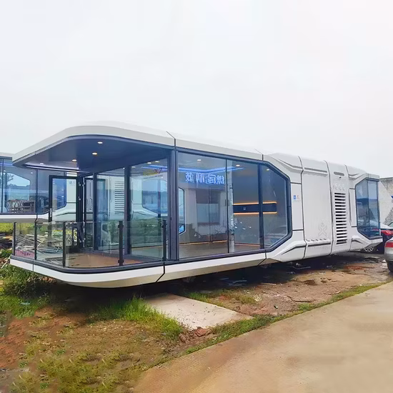 Luxury Prefab Mobile Modular Glass Tiny House Can Be Customized