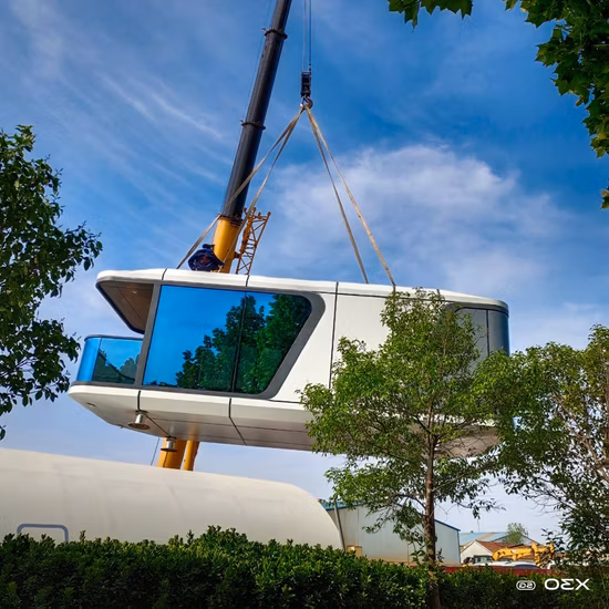 Luxury Prefab Mobile Modular Glass Tiny House Can Be Customized